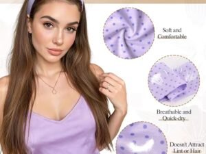 Fashion Women's Headband Wristband Set All Hair Non Slip Elastic Floral Hairbands Soft Thick Stripe Girls