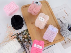 Microfiber Coral Fleece Spa Wristband Microfiber Headbands for Bath
