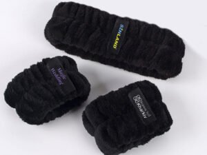 High Quality Spa Makeup Wrist Bands Face Washing Headband Sets for Women Girls Washable Cloth